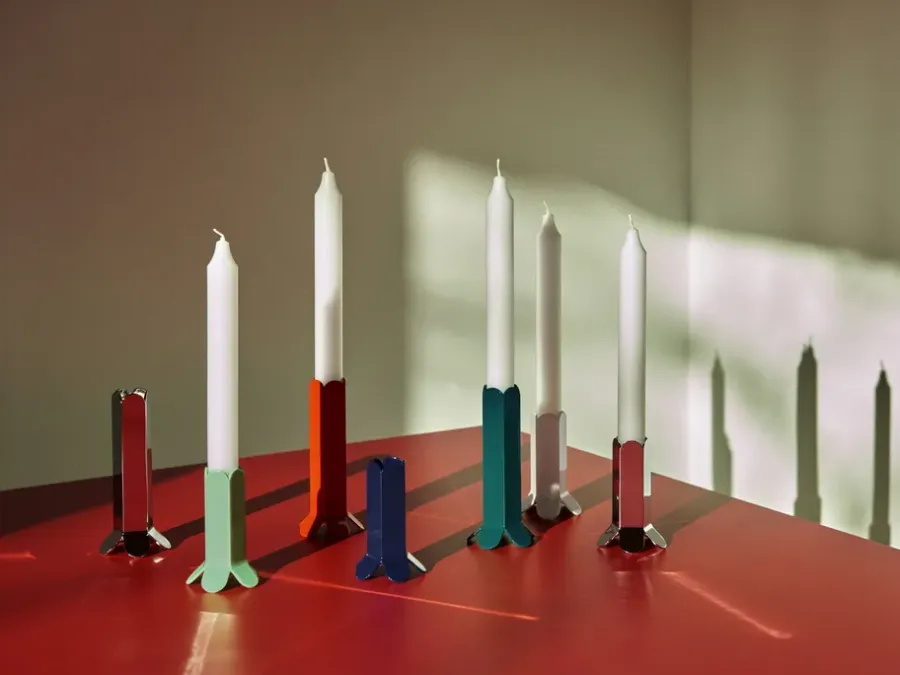 HAY Arcs kandelaar 13 cm, Red< Kandelaars