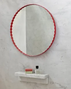 HAY Arcs Mirror spiegel Ø60 cm, Red< Ronde Spiegels|Wandspiegels