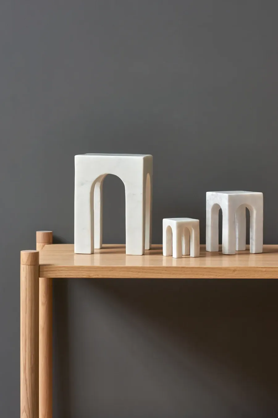 Gejst Arkis boekensteun 3-delig, Wit< Decoratieve Accessoires
