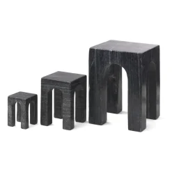 Gejst Arkis boekensteun 3-delig, Zwart< Decoratieve Accessoires