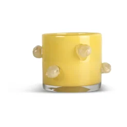 Byon Arlo kaarsenhouder XS Ø10 cm, Geel-beige< Kaarsenhouders & Kaarsenborden