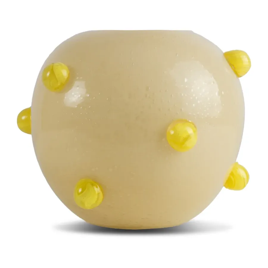 Byon Arlo vaas 30 cm, Beige-geel< Vazen