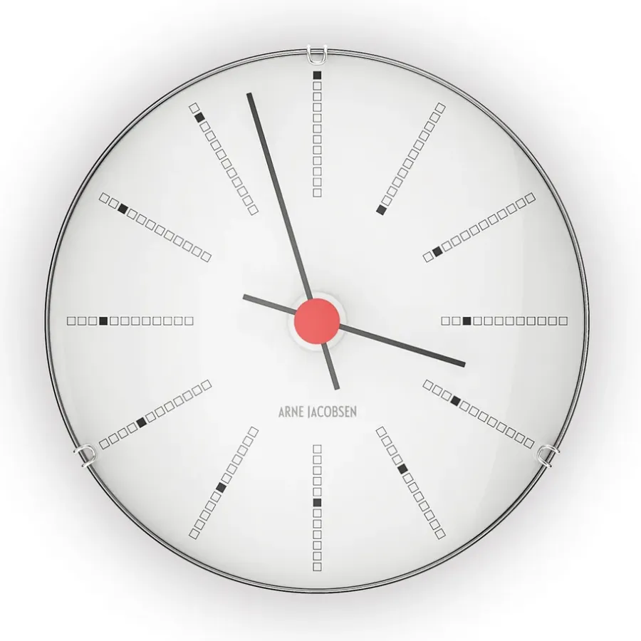 Arne Jacobsen Clocks Arne Jacobsen Bankers klok, Ø 12 cm.< Wandklokken