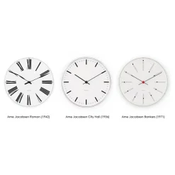 Arne Jacobsen Clocks Arne Jacobsen Bankers klok, Ø 29 cm.< Wandklokken