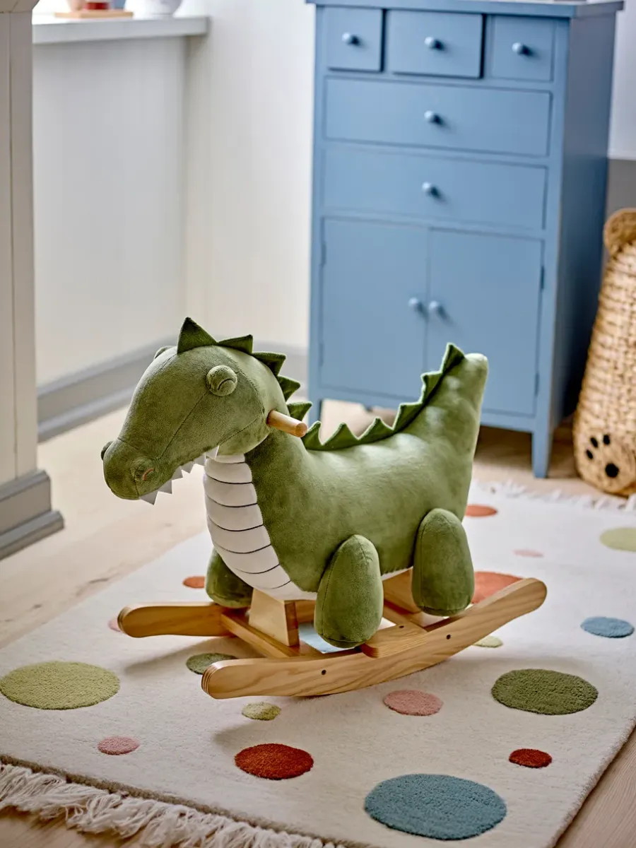 Bloomingville Arnie schommelpaard, Krokodil< Kinderkamer Interieuraccessoires|Kinderkamer Interieuraccessoires