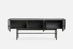 Woud Array bijzettafel laag, 150 cm, Zwartgeschilderd eikenhout< Tv- & Mediameubels|Ladekasten & Dressoirs
