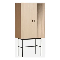 Woud Array kastje, 80 cm, Witgepigmenteerd eikenhout< Kasten & Vitrines