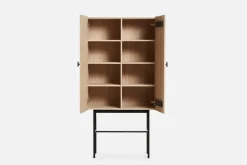 Woud Array kastje, 80 cm, Witgepigmenteerd eikenhout< Kasten & Vitrines