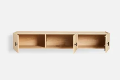 Woud Array sideboard wandmontage, 150 cm, Witgepigmenteerd eikenhout< Tv- & Mediameubels|Ladekasten & Dressoirs