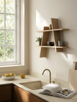 Andersen Furniture A-Shelf wandrek Large 78x12x67 cm, Oak< Planken & Planksystemen