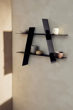 Andersen Furniture A-Shelf wandrek Large 78x12x67 cm, Black< Planken & Planksystemen