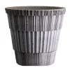 Bergs Potter Atlas raw bloempot met schotel, Grey, Ø21 cm< Bloempotten