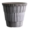 Bergs Potter Atlas raw bloempot met schotel, Grey, Ø18 cm< Bloempotten