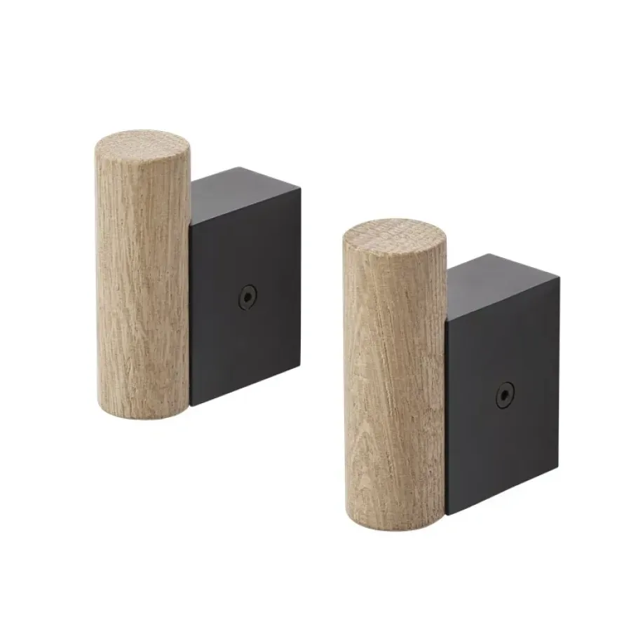 Muuto Attach haak 2-pack, Oak-black< Haken & Hangers