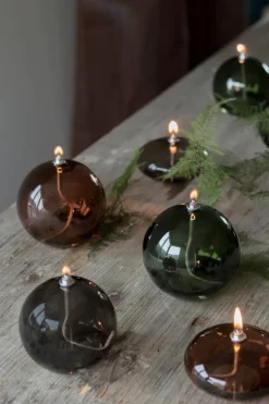 Mette Ditmer Aura olielamp small, Smoke grey< Olie- & Petroleumlampen