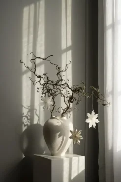 Watt & Veke Aurora kerstdecoratie 3-pack, White-brown< Kerstdecoraties