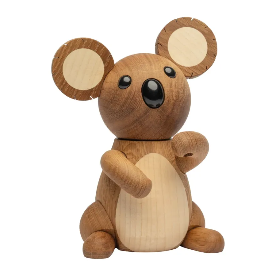 Spring Copenhagen Aussie koala decoratie 17,5 cm, Eik< Houten Beelden