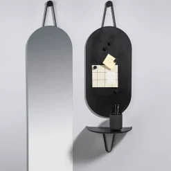 Zone Denmark A-Wall Mirror Spiegel, black, large< Wandspiegels