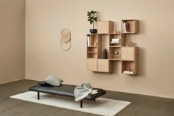 Andersen Furniture A-Wall wandklok 41x76 cm, Oak-brass< Wandklokken