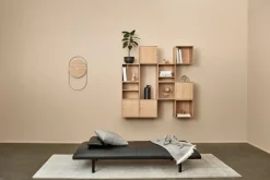 Andersen Furniture A-Wall wandklok 41x76 cm, Oak-brass< Wandklokken