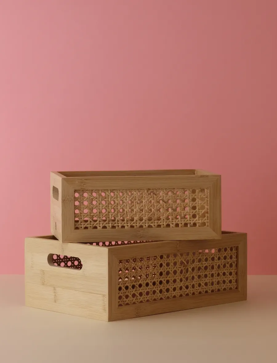 RIG-TIG Bamboe box opbergdoos 15x25 cm, Bamboe< Dozen & Boxen