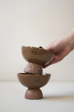 DBKD Base Dome schaal S Ø12 cm, Nougat< Decoratieve Schalen