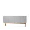A2 Beam sideboard, lichtgrijs, onderstel van witgeolied eikenhout< Ladekasten & Dressoirs