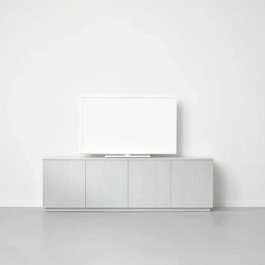A2 Beam sideboard, lichtgrijs, sokkel van witgeolied eikenhout< Tv- & Mediameubels|Ladekasten & Dressoirs