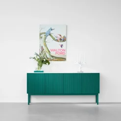 A2 Beam sideboard, witte lak, sokkel van geolied eikenhout< Tv- & Mediameubels|Ladekasten & Dressoirs