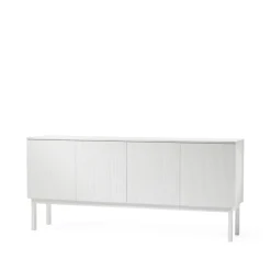A2 Beam sideboard, witte lak, wit onderstel, blad van carrara marmer< Ladekasten & Dressoirs