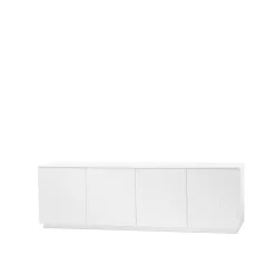 A2 Beam sideboard, witte lak, witte sokkel< Tv- & Mediameubels|Ladekasten & Dressoirs