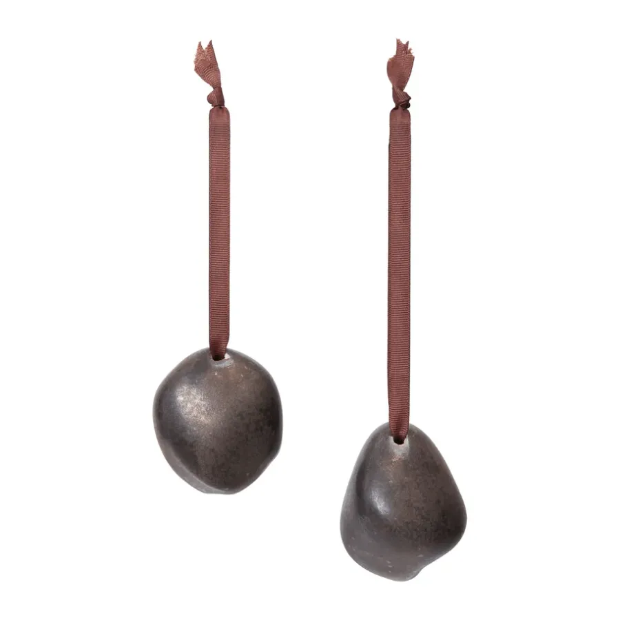 Ferm Living Bellure kersthanger 7 cm 2 delen, Rustic Bronze< Kerstdecoraties
