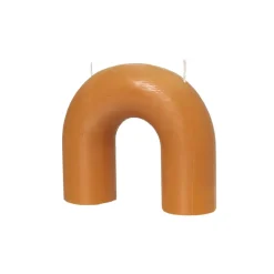 Broste Copenhagen Bend kaars 14,5x16,5 cm, Honey gold< Kaarsen