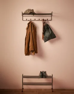 Maze Bill Hat rack hoedenplank, Zwart-donkerbruin< Garderobehaken & Hoedenplanken