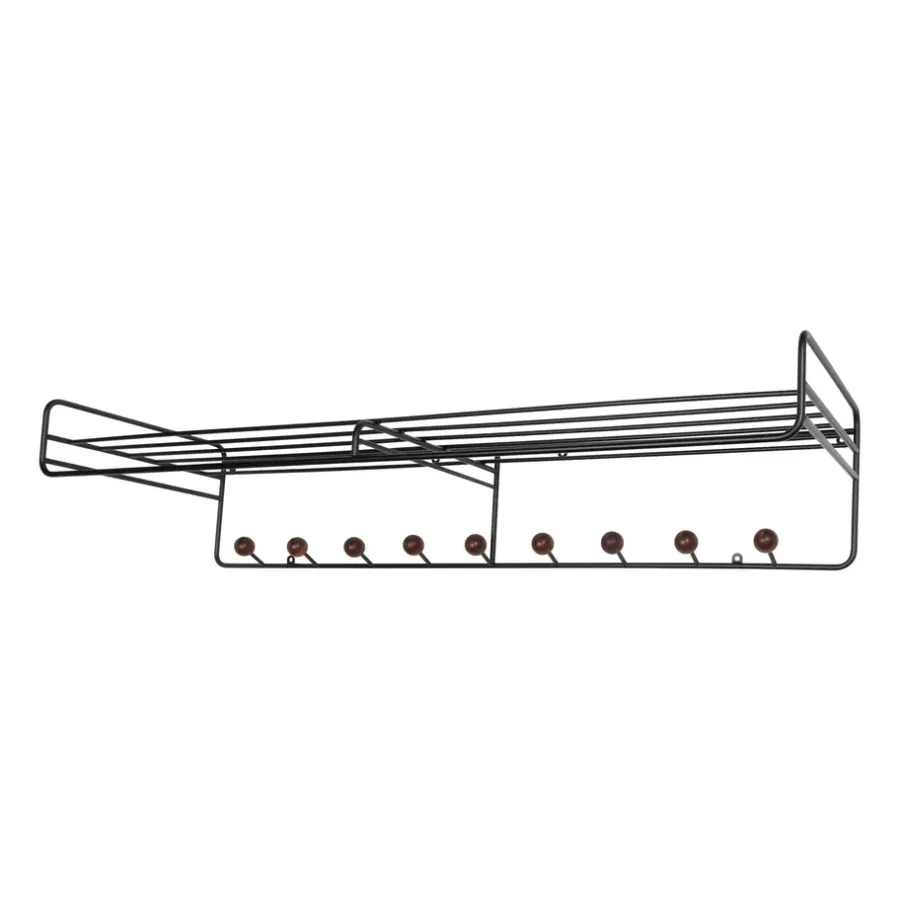 Maze Bill Hat rack L hoedenplank, Zwart-donkerbruin< Garderobehaken & Hoedenplanken