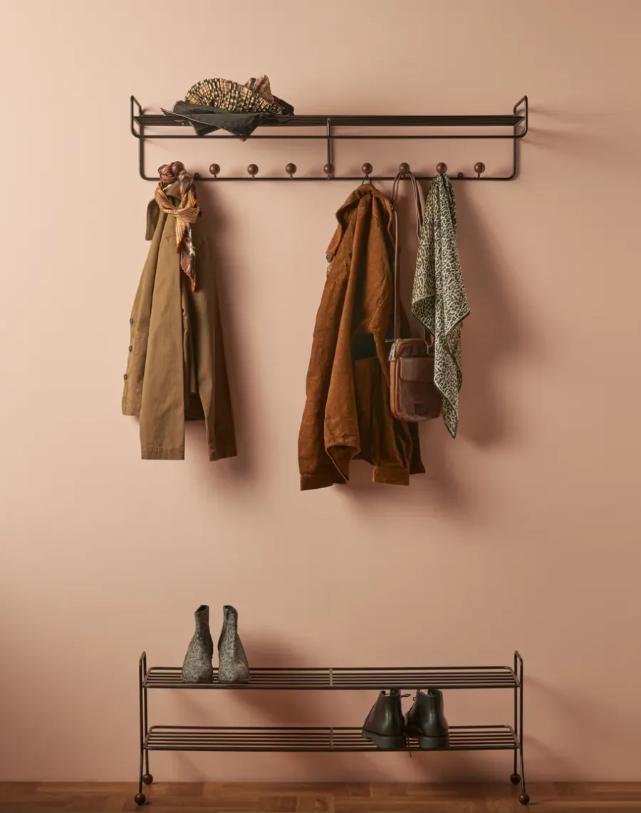 Maze Bill Hat rack L hoedenplank, Zwart-donkerbruin< Garderobehaken & Hoedenplanken