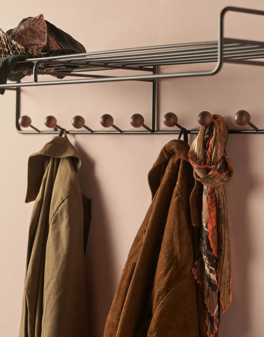 Maze Bill Hat rack L hoedenplank, Zwart-donkerbruin< Garderobehaken & Hoedenplanken