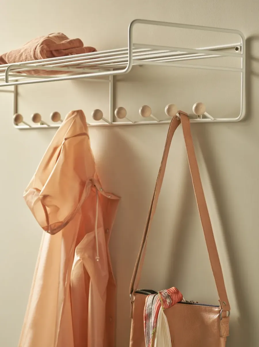 Maze Bill Hat rack L hoedenplank, Wit< Garderobehaken & Hoedenplanken