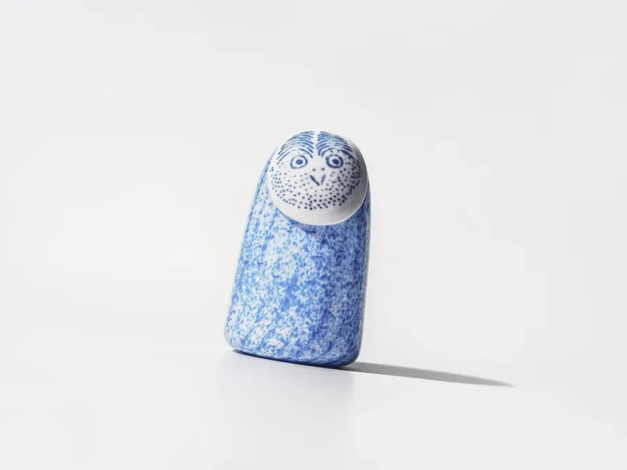 Iittala Birds by Toikka, Blauwe uil< Glaskunst