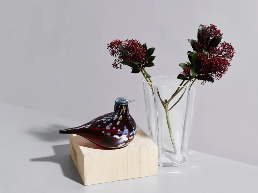 Iittala Birds by Toikka, Ruby bird< Glaskunst|Paasdecoratie
