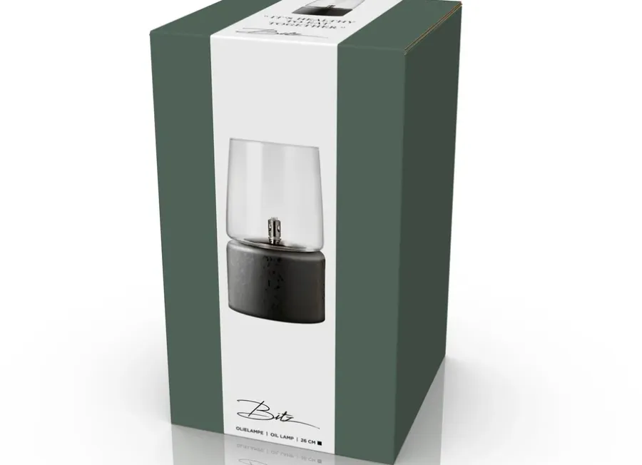 Bitz Gastro olielamp Ø15x26 cm, Zwart< Olie- & Petroleumlampen