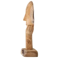 Bloomingville houten sculptuur 35 cm, Natuur< Sculpturen & Porseleinen Beelden