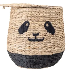 Bloomingville mand met deksel, Panda< Opbergmanden|Opbergoplossingen Voor De Kinderkamer