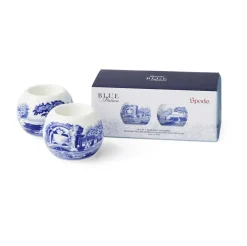 Spode Blue Italian kaarsenhouder 2-pack, Blauw-wit< Kaarsenhouders & Kaarsenborden