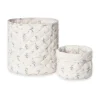 Garbo&Friends Bluebell satijnen gewatteerde mand 2-delig, 20xØ20 cm + 30xØ30 cm< Opbergoplossingen Voor De Kinderkamer|Opbergmanden