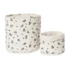 Garbo&Friends Blueberry Satin gewatteerde mand 2-delig, 20xØ20 cm + 30xØ30 cm< Opbergmanden|Opbergoplossingen Voor De Kinderkamer