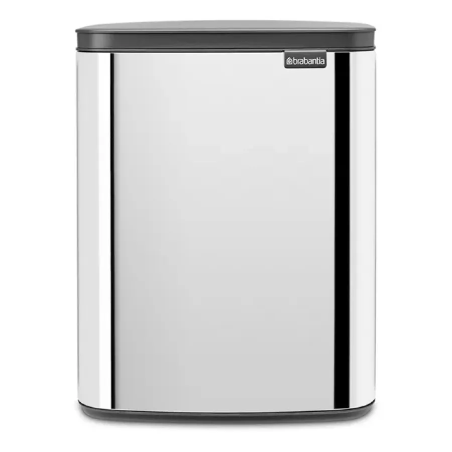 Brabantia Bo afvalemmer 12 l, Glanzend geborsteld staal< Pedaalemmers