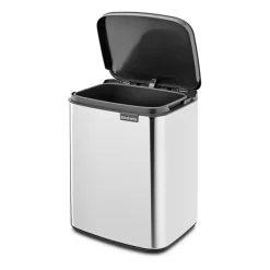 Brabantia Bo afvalemmer 7 l, Glanzend geborsteld staal< Pedaalemmers