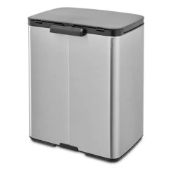 Brabantia Bo afvalemmer 12 l, Matgeborsteld staal< Pedaalemmers