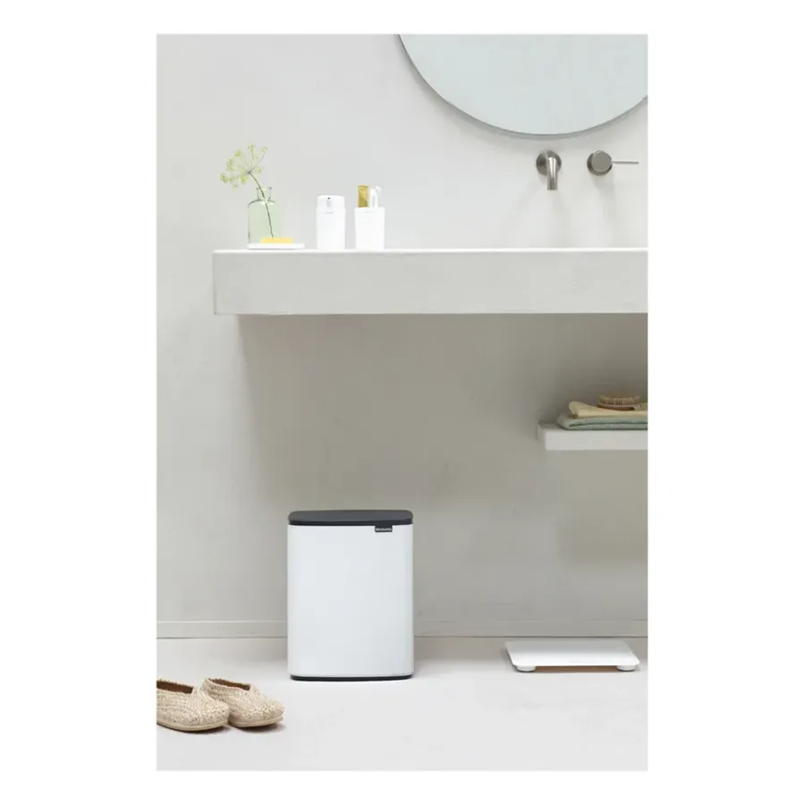 Brabantia Bo afvalemmer 12 l, Wit< Pedaalemmers
